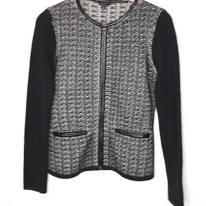 Talbots Size Small Italian Merino Wool Knit Sweater/Jacket Zip Front-NWT